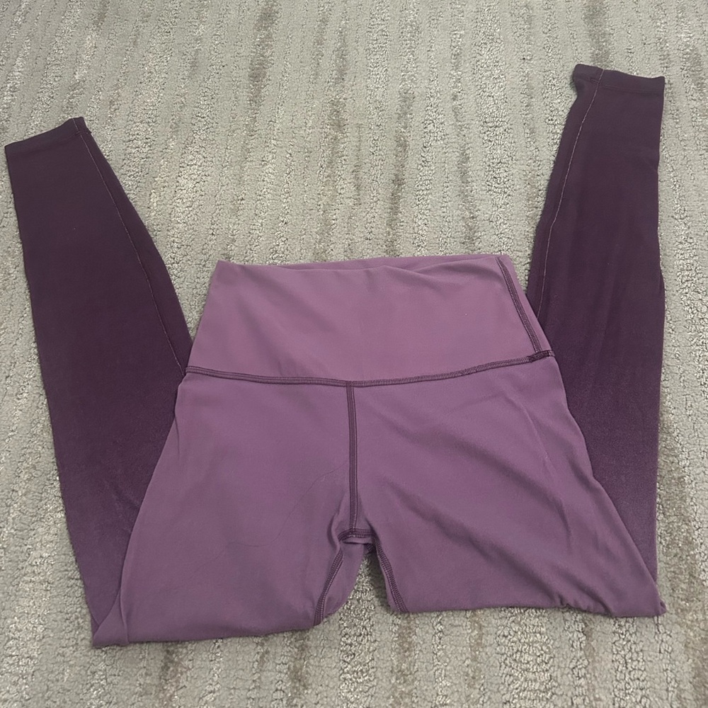Lululemon Athletica Ombre Purple High-Waisted Leggings